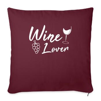 Wine Lover - Sofakissenbezug 45 x 45 cm - Burgunderrot - Vorne