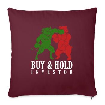 Acheter et détenir un investisseur - Housse de coussin décorative 45 x 45 cm - bordeaux - Devant