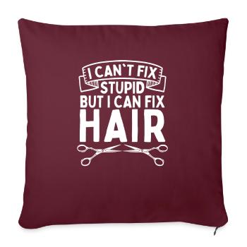 Coiffeur coiffeur coiffeur - Housse de coussin décorative 45 x 45 cm - bordeaux - Devant