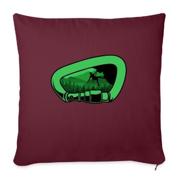 Alpinisme Grimpeurs - Housse de coussin décorative 45 x 45 cm - bordeaux - Devant