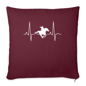 Les chevaux aiment le cadeau équestre cool - Housse de coussin décorative 45 x 45 cm - bordeaux - Devant