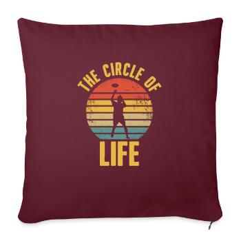 Frisbee - Housse de coussin décorative 45 x 45 cm - bordeaux - Devant