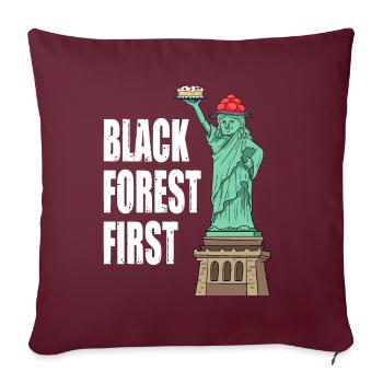 Première conception de la Forêt-Noire - Housse de coussin décorative 45 x 45 cm - bordeaux - Devant