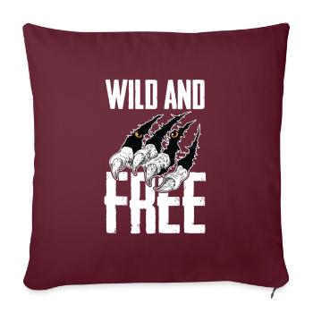 tigre - Housse de coussin décorative 45 x 45 cm - bordeaux - Devant