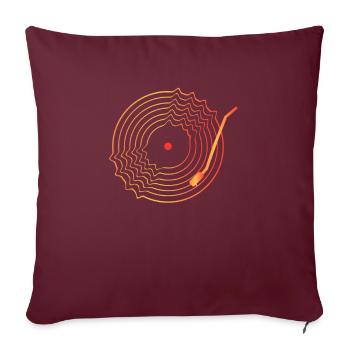 Vinyl Schallplatte - Sofakissenbezug 45 x 45 cm - Burgunderrot - Vorne