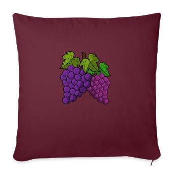 Grain de raisin - Housse de coussin décorative 45 x 45 cm - bordeaux - Devant