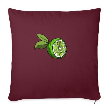 citron vert - Housse de coussin décorative 45 x 45 cm - bordeaux - Devant