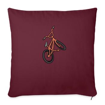Vélo BMX BMXer - Housse de coussin décorative 45 x 45 cm - bordeaux - Devant