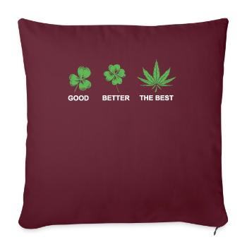 Cooles Marihuana Weed Smoker Geschenk - Sofakissenbezug 45 x 45 cm - Burgunderrot - Vorne