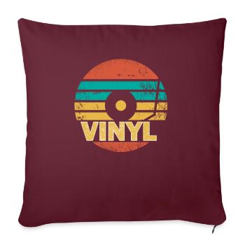 Vinyl Schallplatte - Sofakissenbezug 45 x 45 cm - Burgunderrot - Vorne
