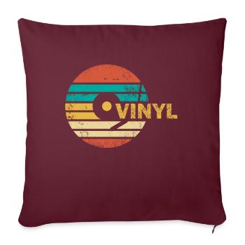 Vinyl Schallplatte - Sofakissenbezug 45 x 45 cm - Burgunderrot - Vorne