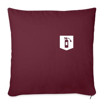 Extincteur d'incendie - Housse de coussin décorative 45 x 45 cm - bordeaux - Devant
