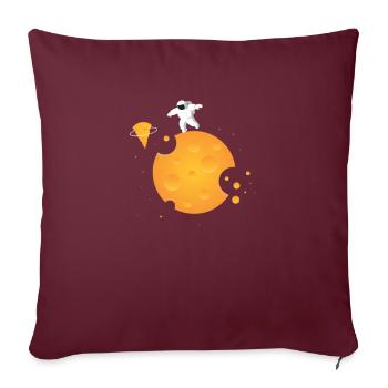 Plateau de fromages Fromages Fromages laitiers - Housse de coussin décorative 45 x 45 cm - bordeaux - Devant