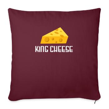 Plateau de fromages Fromages Fromages laitiers - Housse de coussin décorative 45 x 45 cm - bordeaux - Devant