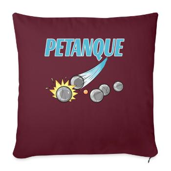 Pétanque pour un joueur de pétanque - Housse de coussin décorative 45 x 45 cm - bordeaux - Devant