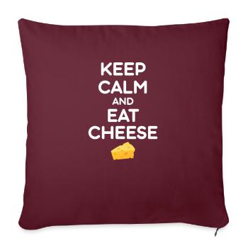 Plateau de fromages Fromages Fromages laitiers - Housse de coussin décorative 45 x 45 cm - bordeaux - Devant