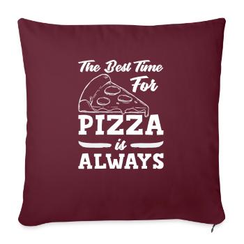 Pizza Pizzeria Pizzabäcker - Sofakissenbezug 45 x 45 cm - Burgunderrot - Vorne