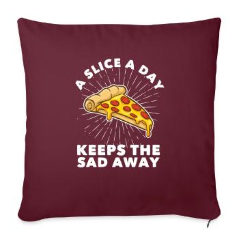 Pizza Pizzeria Pizzabäcker - Sofakissenbezug 45 x 45 cm - Burgunderrot - Vorne