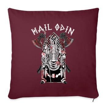 Hail Odin Krieger Walhalla Bart Heide Stolz Ehre - Sofakissenbezug 45 x 45 cm - Burgunderrot - Vorne