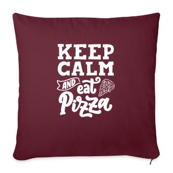 Pizza Pizzeria Pizzabäcker - Sofakissenbezug 45 x 45 cm - Burgunderrot - Vorne