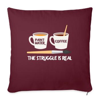 Art Créateur Professeur Artiste Peintre Professeur d'art - Housse de coussin décorative 45 x 45 cm - bordeaux - Devant