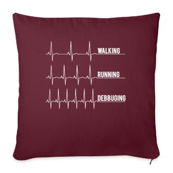 Programmeur et informaticien Wortsiel - Housse de coussin décorative 45 x 45 cm - bordeaux - Devant
