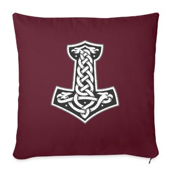 Thor Hammer Runen Thors Mythologie nordique - Housse de coussin décorative 45 x 45 cm - bordeaux - Devant