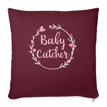 Accouchement à domicile sage-femme obstétrique sages-femmes - Housse de coussin décorative 45 x 45 cm - bordeaux - Devant