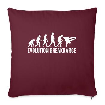 Évolution du break dance - Housse de coussin décorative 45 x 45 cm - bordeaux - Devant