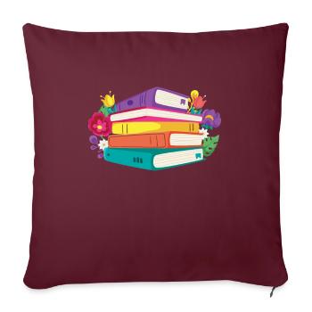 Rat de bibliothèque livre lecture rat de bibliothèque - Housse de coussin décorative 45 x 45 cm - bordeaux - Devant