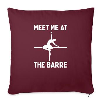 Danseuse de ballet ballerine - Housse de coussin décorative 45 x 45 cm - bordeaux - Devant