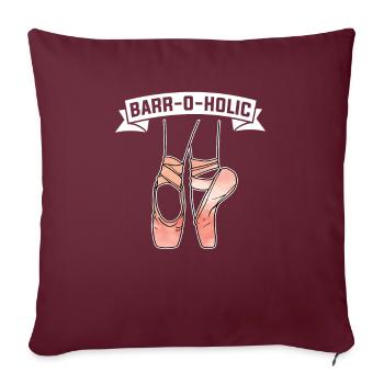 Danseuse de ballet ballerine - Housse de coussin décorative 45 x 45 cm - bordeaux - Devant