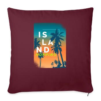 île en île - Housse de coussin décorative 45 x 45 cm - bordeaux - Devant