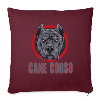 Cane Corso pour un propriétaire de Cane Corso Cane - Housse de coussin décorative 45 x 45 cm - bordeaux - Devant
