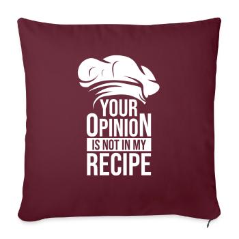 Chef cuisinier chef chef - Housse de coussin décorative 45 x 45 cm - bordeaux - Devant