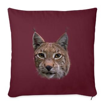 Luchs Design Luchse Wildkatzen Geschenk - Sofakissenbezug 45 x 45 cm - Burgunderrot - Vorne