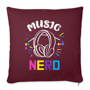 Nerd DJ - Sofakissenbezug 45 x 45 cm - Burgunderrot - Vorne