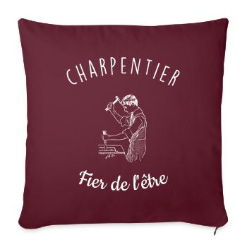 Charpentier - Housse de coussin décorative 45 x 45 cm - bordeaux - Devant