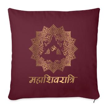 SHIVA MANDALA GOLD - Sofakissenbezug 45 x 45 cm - Burgunderrot - Vorne