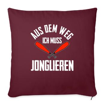 Jonglieren Jongleur - Sofakissenbezug 45 x 45 cm - Burgunderrot - Vorne