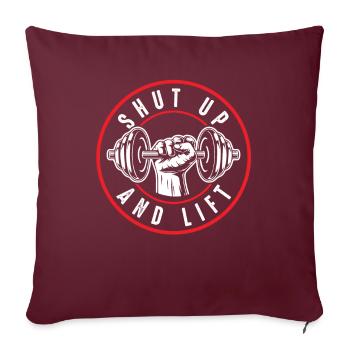 coupe de gym haltère - Housse de coussin décorative 45 x 45 cm - bordeaux - Devant
