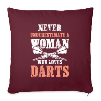 femmes dart - Housse de coussin décorative 45 x 45 cm - bordeaux - Devant