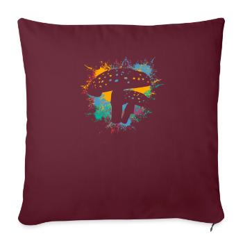 Champignons Cueilleurs de champignons Essineur de champignons Cueilleurs - Housse de coussin décorative 45 x 45 cm - bordeaux - Devant