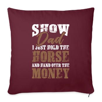 dad pferd papa - Housse de coussin décorative 45 x 45 cm - bordeaux - Devant