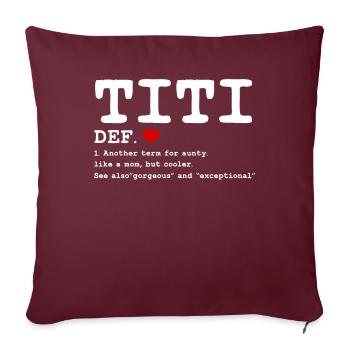 Titi For Aunty Like A Mom But Cooler - Housse de coussin décorative 45 x 45 cm - bordeaux - Devant