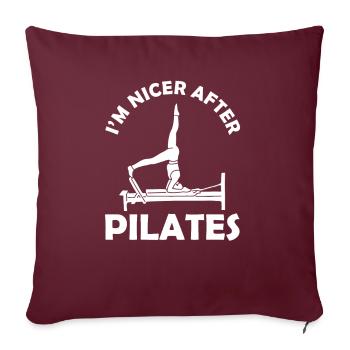 Pilates - Housse de coussin décorative 45 x 45 cm - bordeaux - Devant