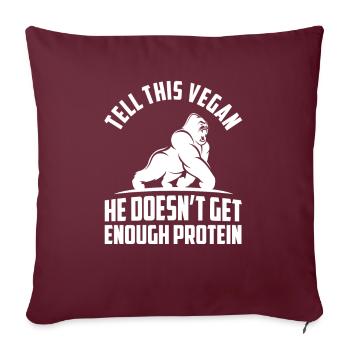 Végétaliens végétaliennes légumes Végétalien - Housse de coussin décorative 45 x 45 cm - bordeaux - Devant