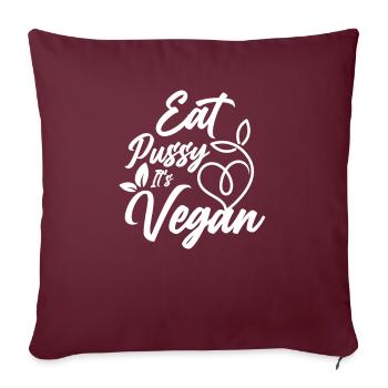 Végétaliens végétaliennes légumes Végétalien - Housse de coussin décorative 45 x 45 cm - bordeaux - Devant