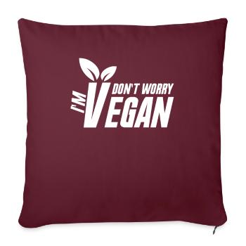 Végétaliens végétaliennes légumes Végétalien - Housse de coussin décorative 45 x 45 cm - bordeaux - Devant