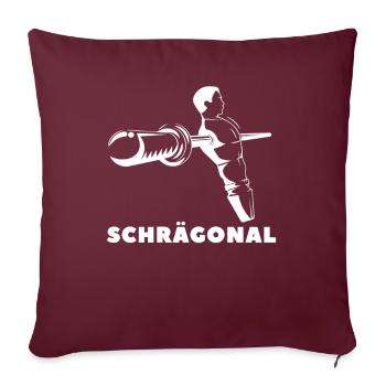 Tischfußball Kickern Tischkicker Wuzzler - Sofakissenbezug 45 x 45 cm - Burgunderrot - Vorne